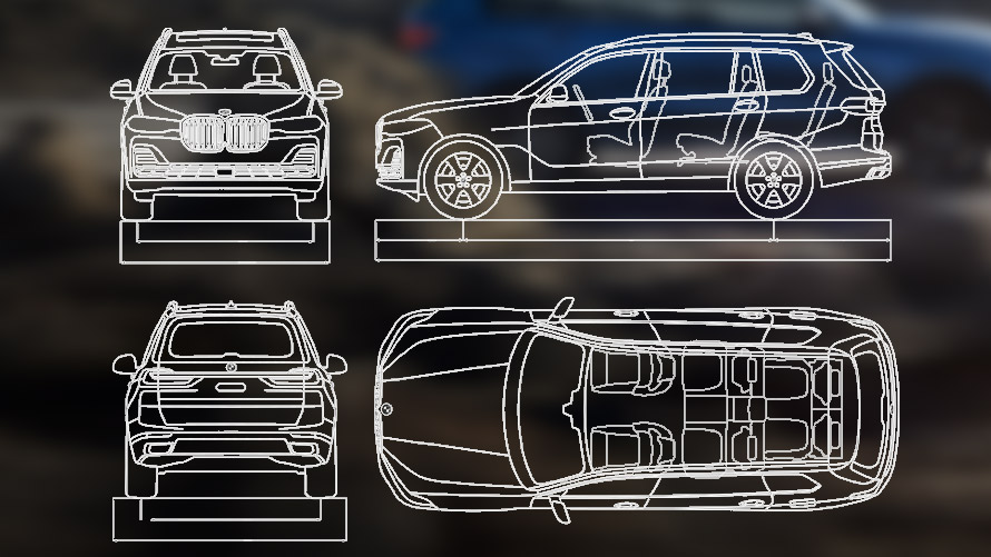 BMW X7 M60i G07 LCI tehnički podaci ilustracija