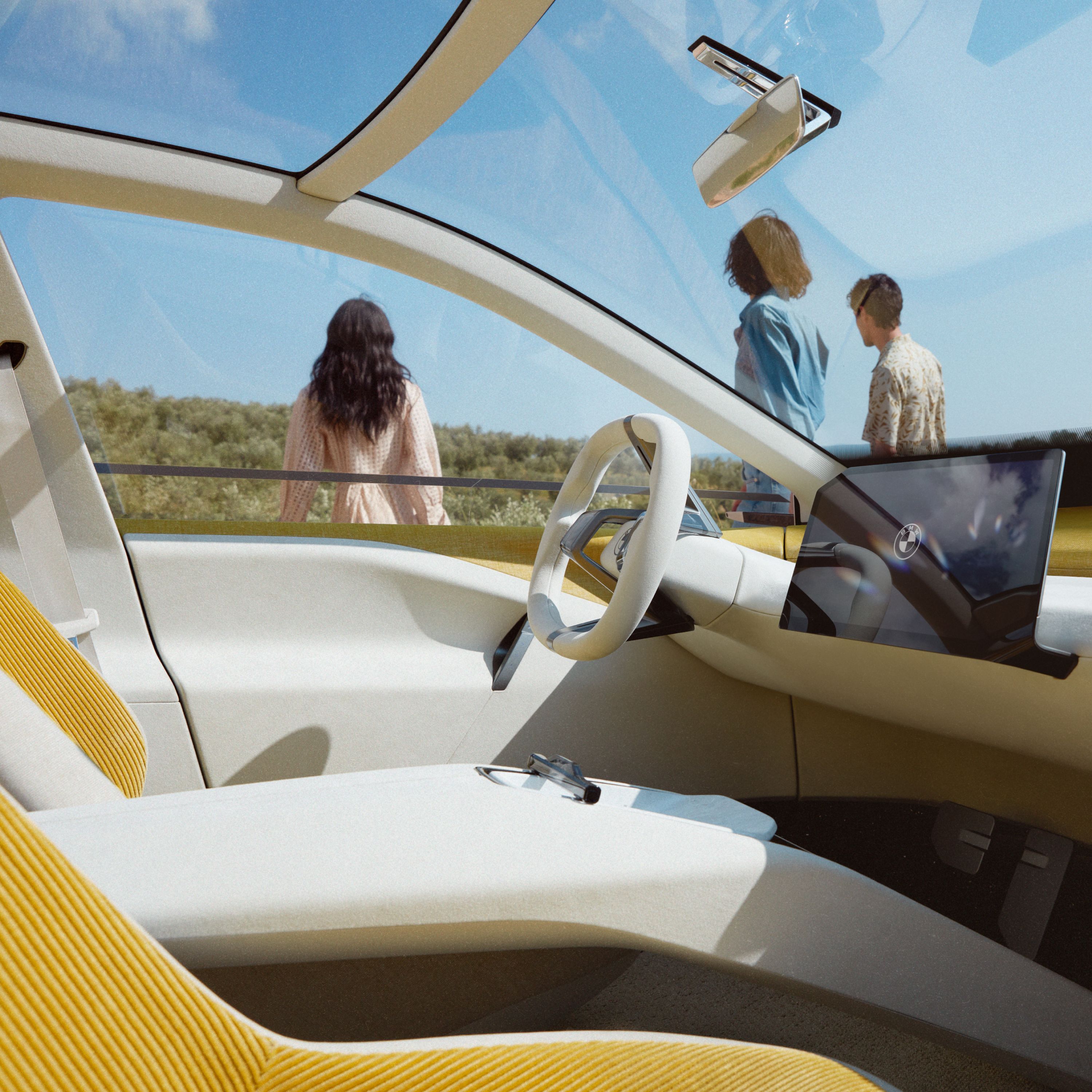 BMW Vision Nova klasa konceptno vozilo 2023 unutrašnjost BMW Panoramic Vision Ekran BMW iDrive