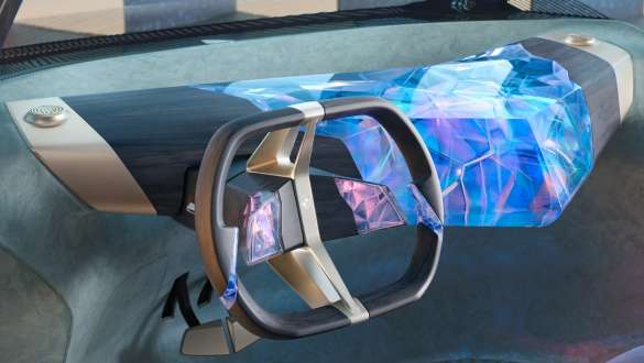 BMW i Vision Circular 2021 konceptno vozilo dizajn enterijera lebdeći instrument tabla u obliku skulpture